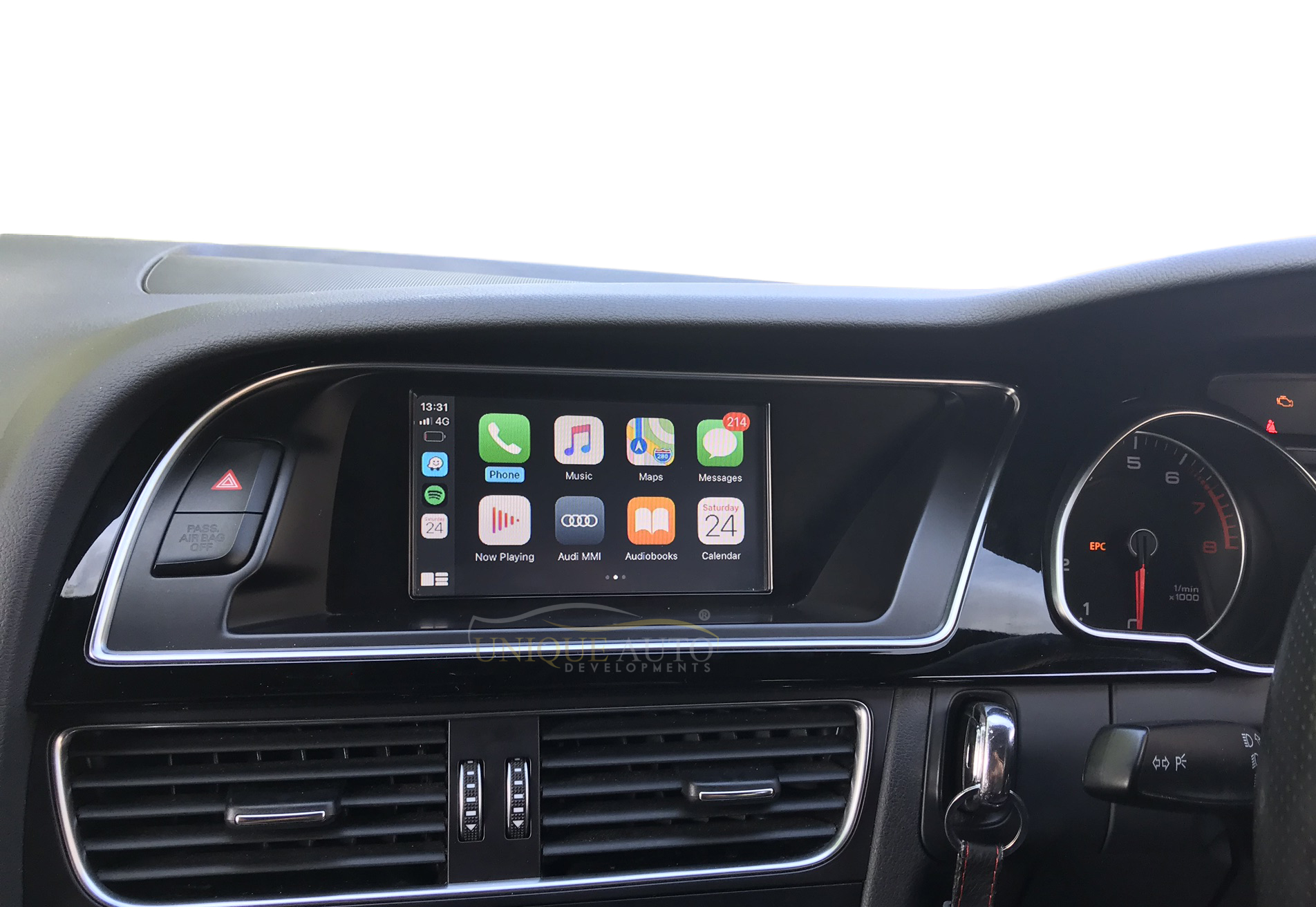 2009 - 2017 Audi Q5 (8R) (Concert 3 & Symphony 3) Apple CarPlay (Wired &  Wireless) + Android Auto (Wired & Wireless) + HDMI + Front & Rear View  Camera Interface (Must Send Radio)