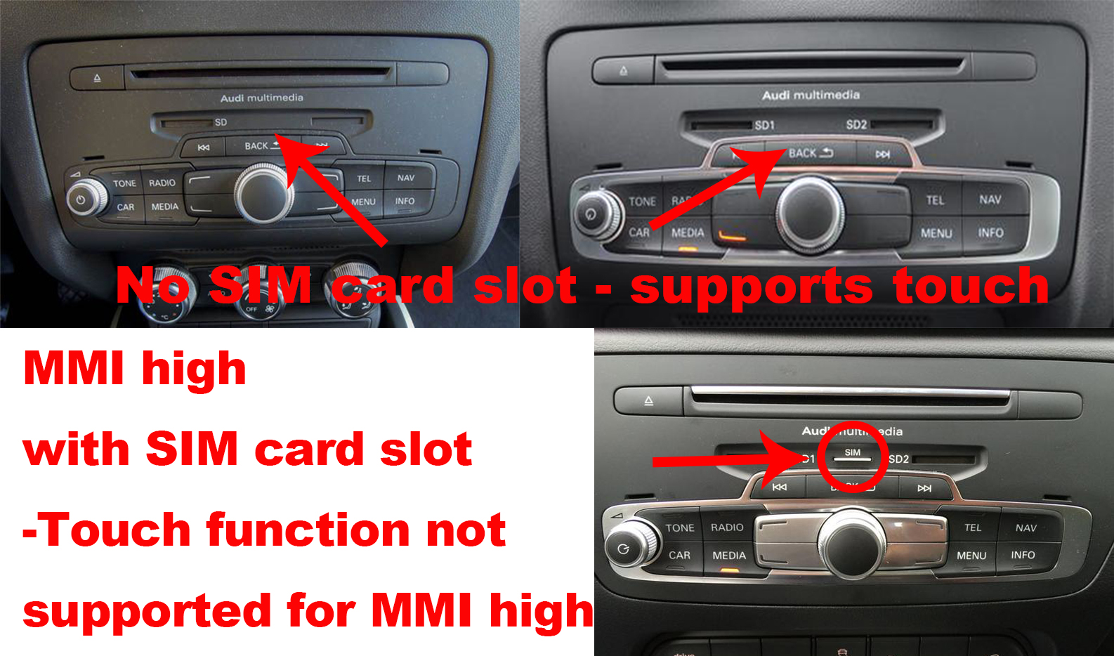 Wireless Apple CarPlay Android Auto retrofit kit Audi A1 20102018 Unique Auto Developments