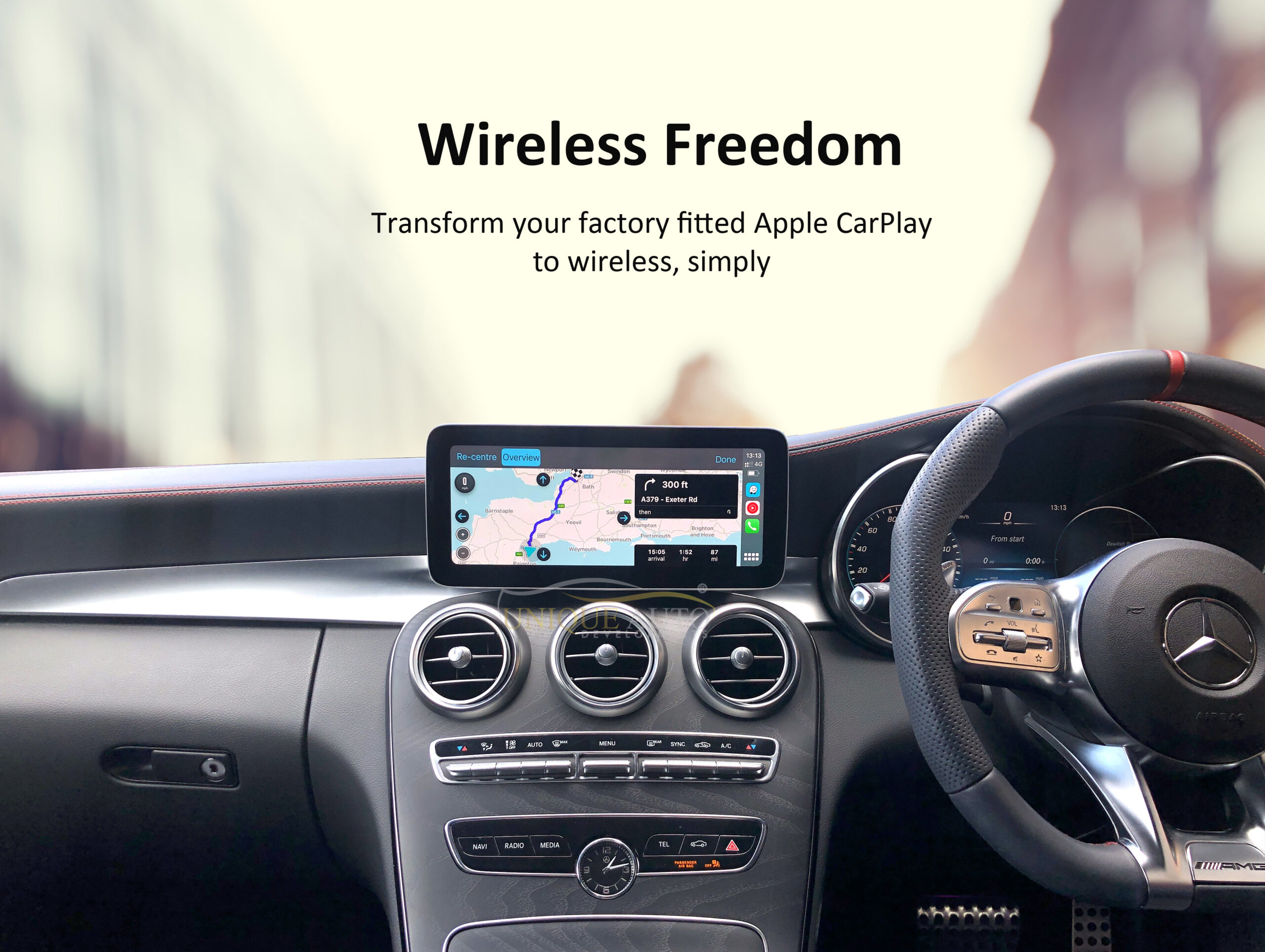 Wireless Apple CarPlay Converter Dongle for Cars with Factory Fit Wired
